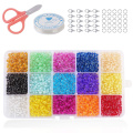 Perles de verre 3/4 mm Kit de petites perles de poney